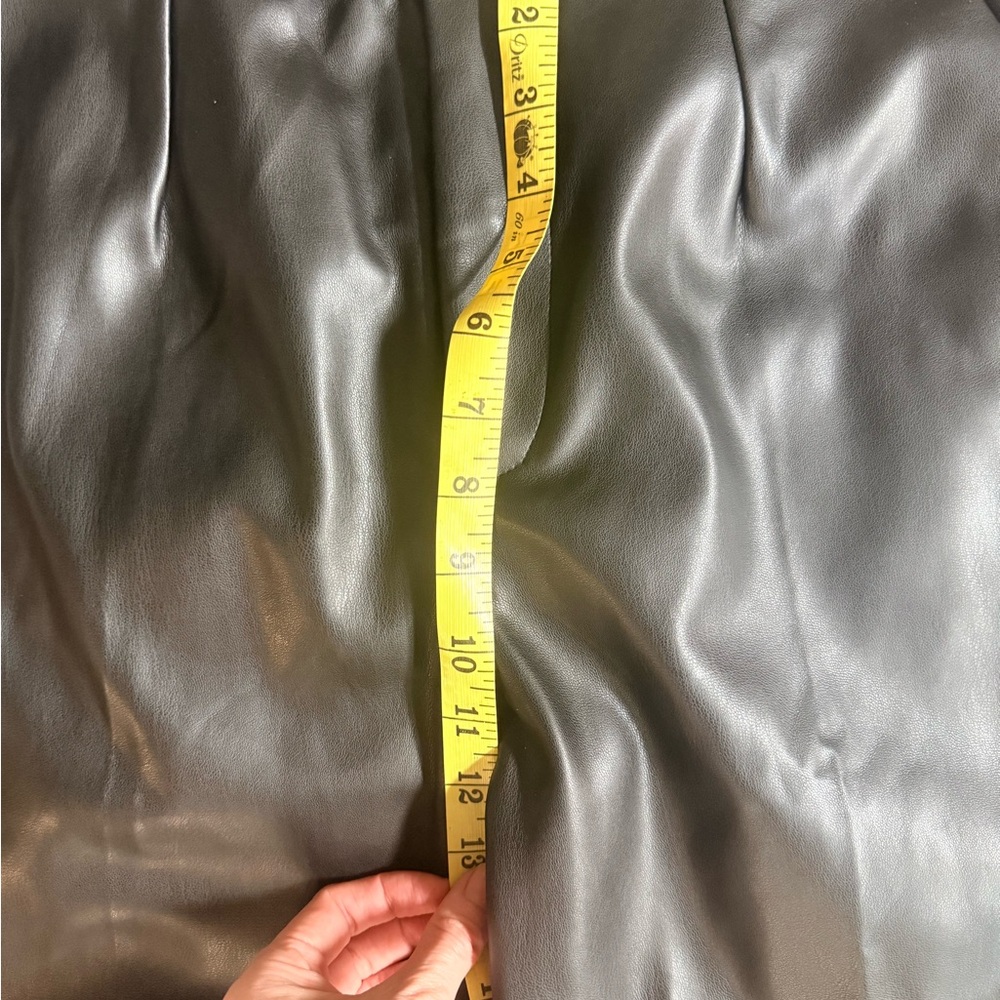 Because of Alice Women's Black Faux Leather trouser Pants - Picture 10 of 11